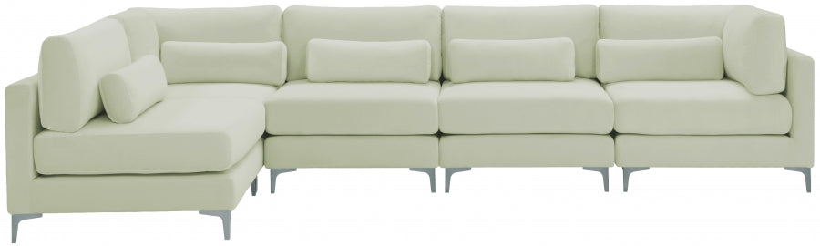 Sectionnel modulaire en velours Julia