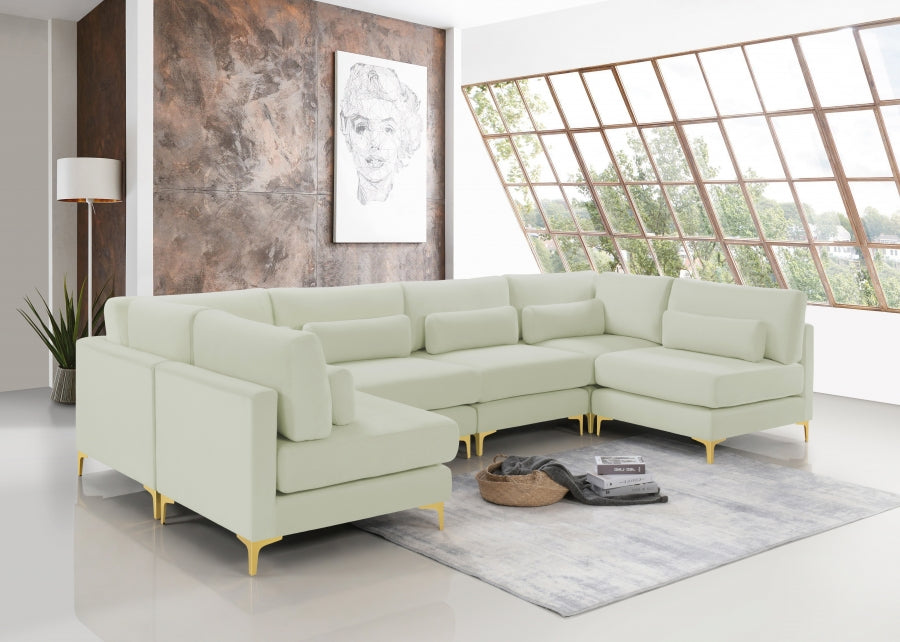 Sectionnel modulaire en velours Julia