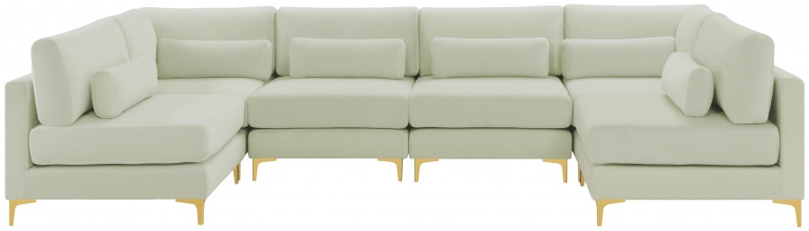 Sectionnel modulaire en velours Julia