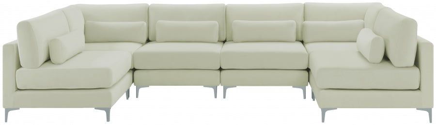Sectionnel modulaire en velours Julia