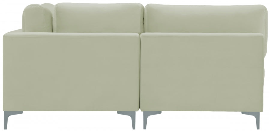 Sectionnel modulaire en velours Julia