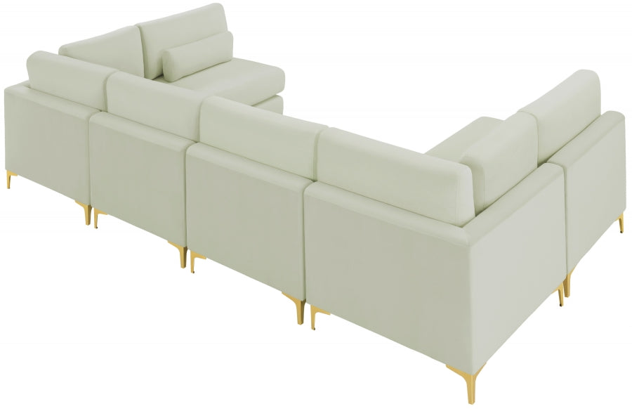 Sectionnel modulaire en velours Julia