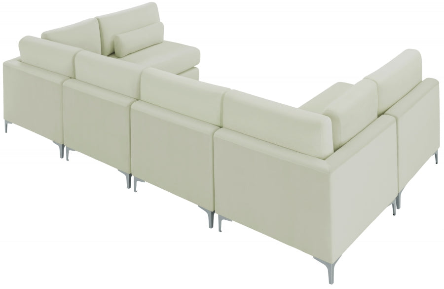 Sectionnel modulaire en velours Julia