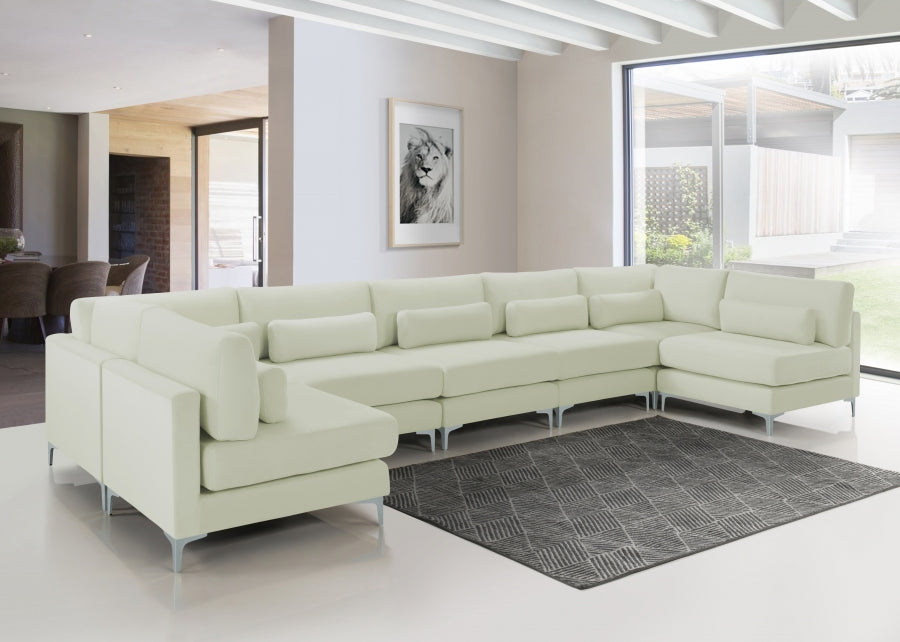Sectionnel modulaire en velours Julia
