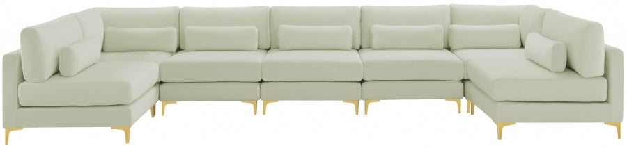 Sectionnel modulaire en velours Julia
