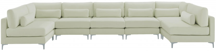 Sectionnel modulaire en velours Julia