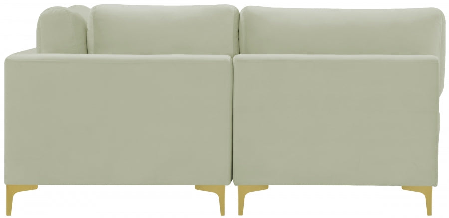 Sectionnel modulaire en velours Julia
