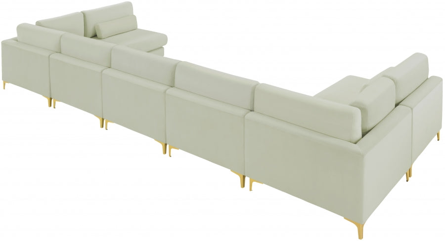 Sectionnel modulaire en velours Julia