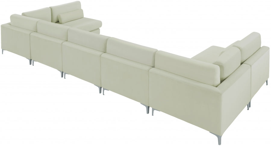 Sectionnel modulaire en velours Julia