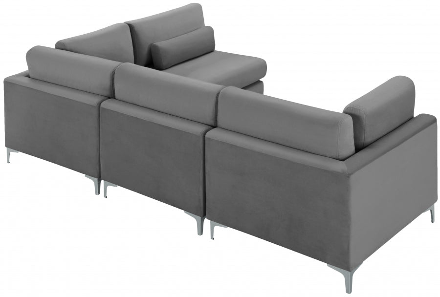 Sectionnel modulaire en velours Julia