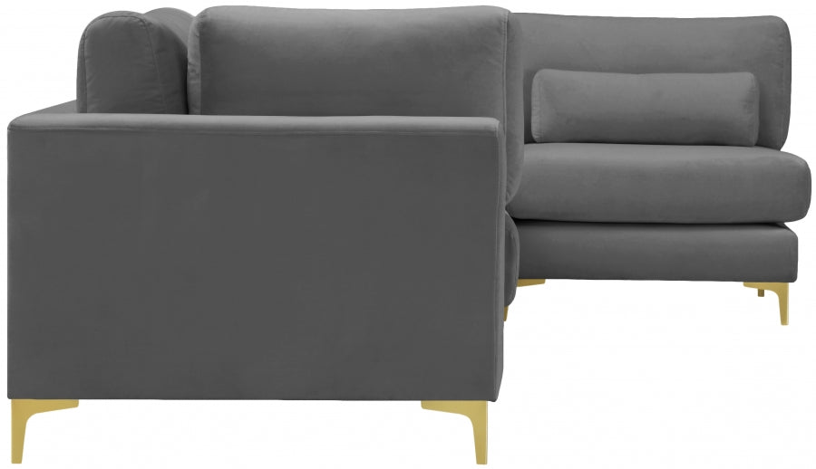 Sectionnel modulaire en velours Julia