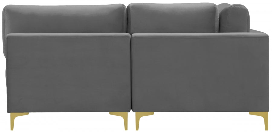 Sectionnel modulaire en velours Julia