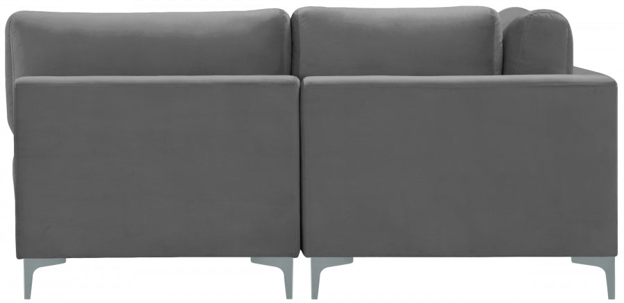 Sectionnel modulaire en velours Julia