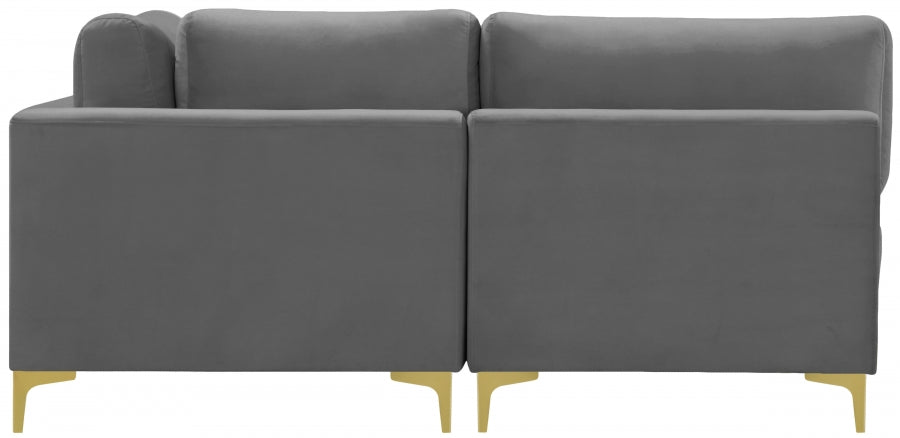 Sectionnel modulaire en velours Julia