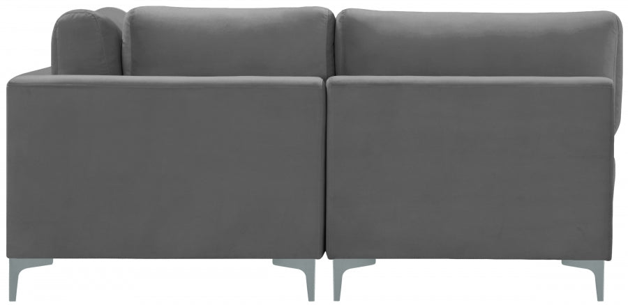 Sectionnel modulaire en velours Julia