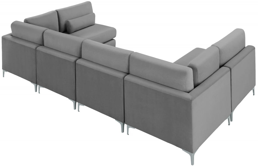 Sectionnel modulaire en velours Julia