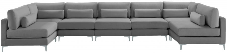 Sectionnel modulaire en velours Julia