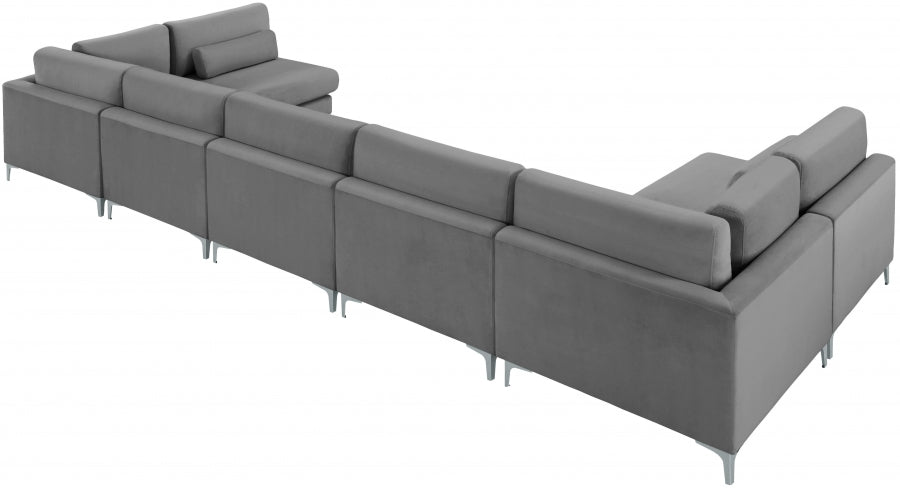 Sectionnel modulaire en velours Julia
