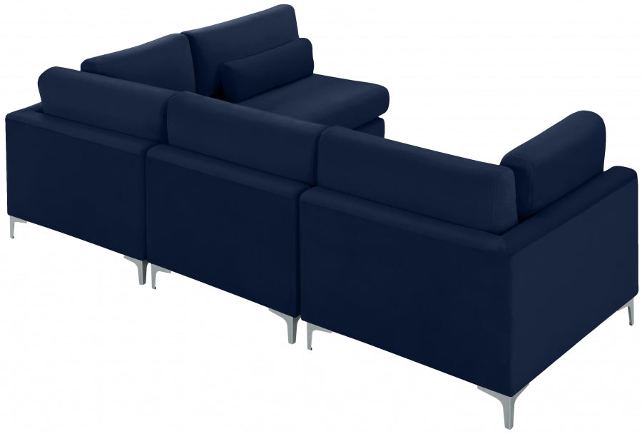 Sectionnel modulaire en velours Julia