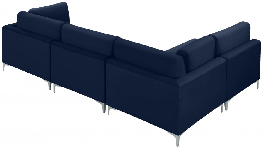 Sectionnel modulaire en velours Julia