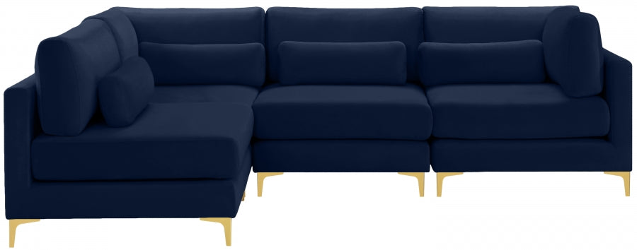 Sectionnel modulaire en velours Julia