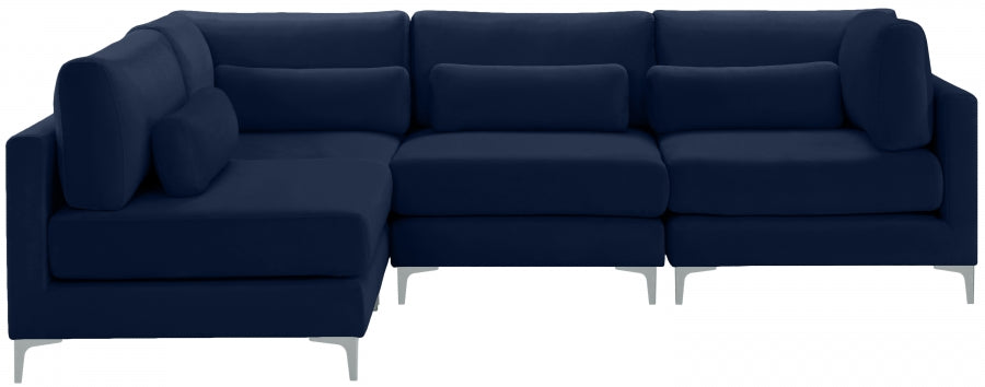 Sectionnel modulaire en velours Julia