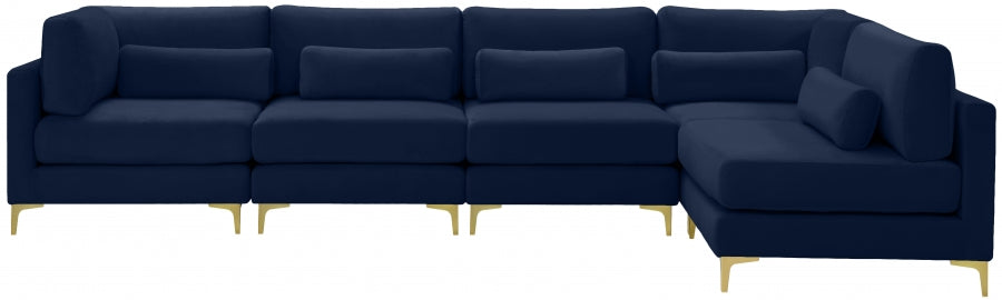 Sectionnel modulaire en velours Julia