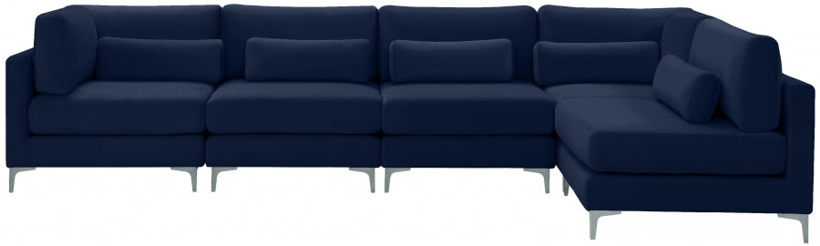 Sectionnel modulaire en velours Julia