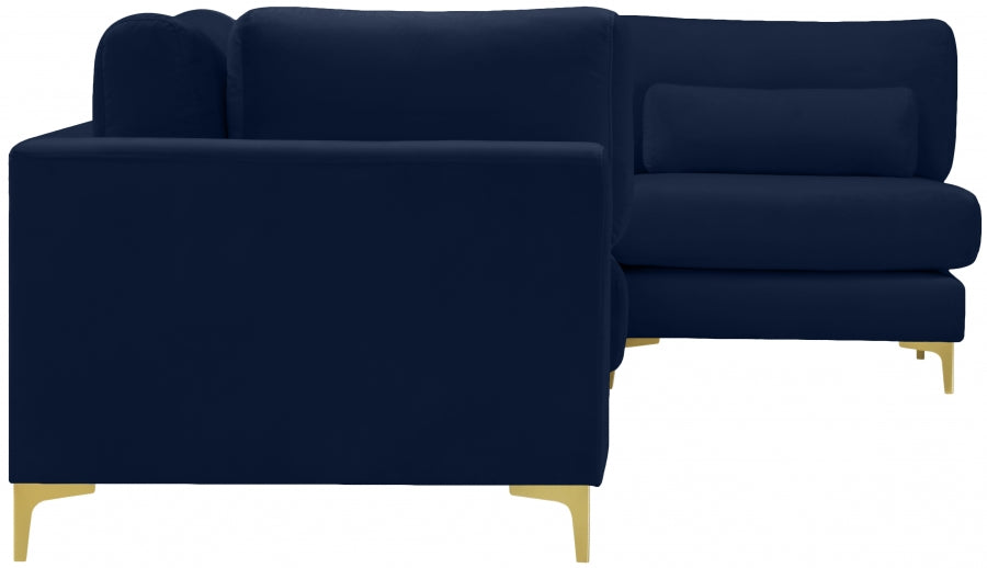 Sectionnel modulaire en velours Julia