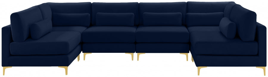 Sectionnel modulaire en velours Julia