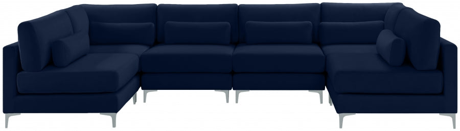 Sectionnel modulaire en velours Julia