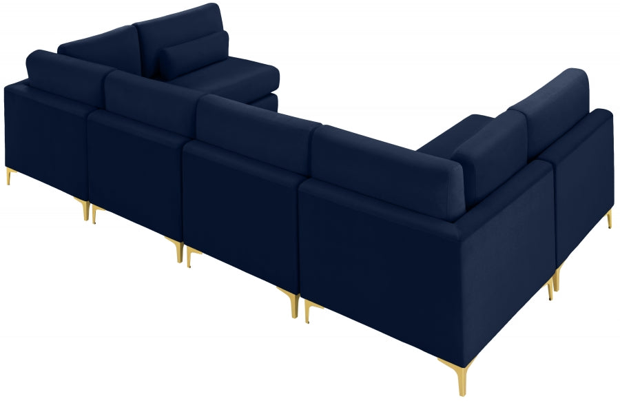 Sectionnel modulaire en velours Julia