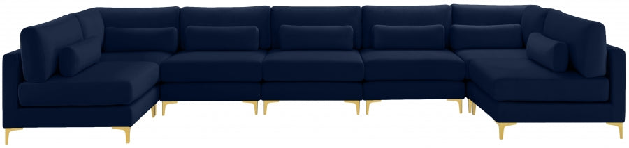 Sectionnel modulaire en velours Julia
