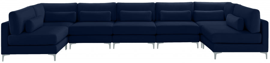 Sectionnel modulaire en velours Julia