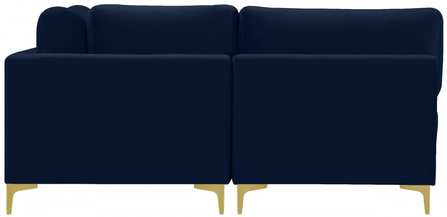 Sectionnel modulaire en velours Julia