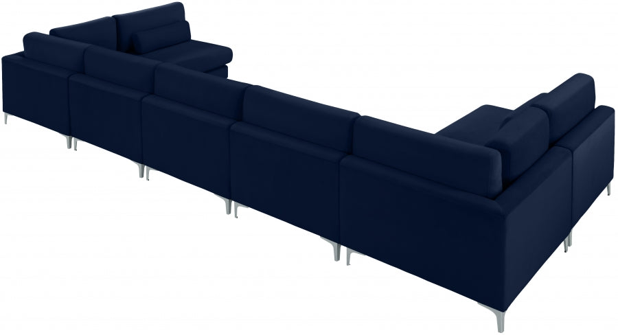 Sectionnel modulaire en velours Julia
