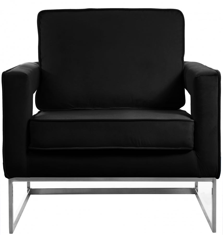Chaise d'appoint en velours Noah
