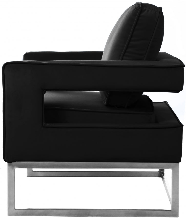 Chaise d'appoint en velours Noah