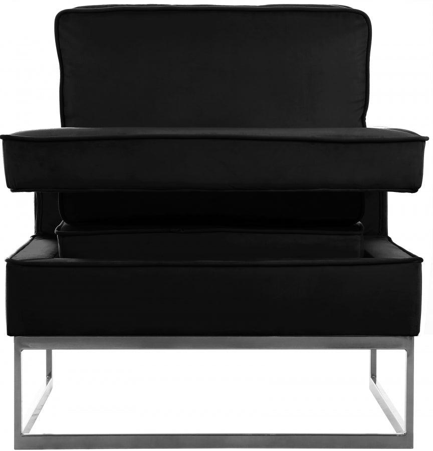 Chaise d'appoint en velours Noah