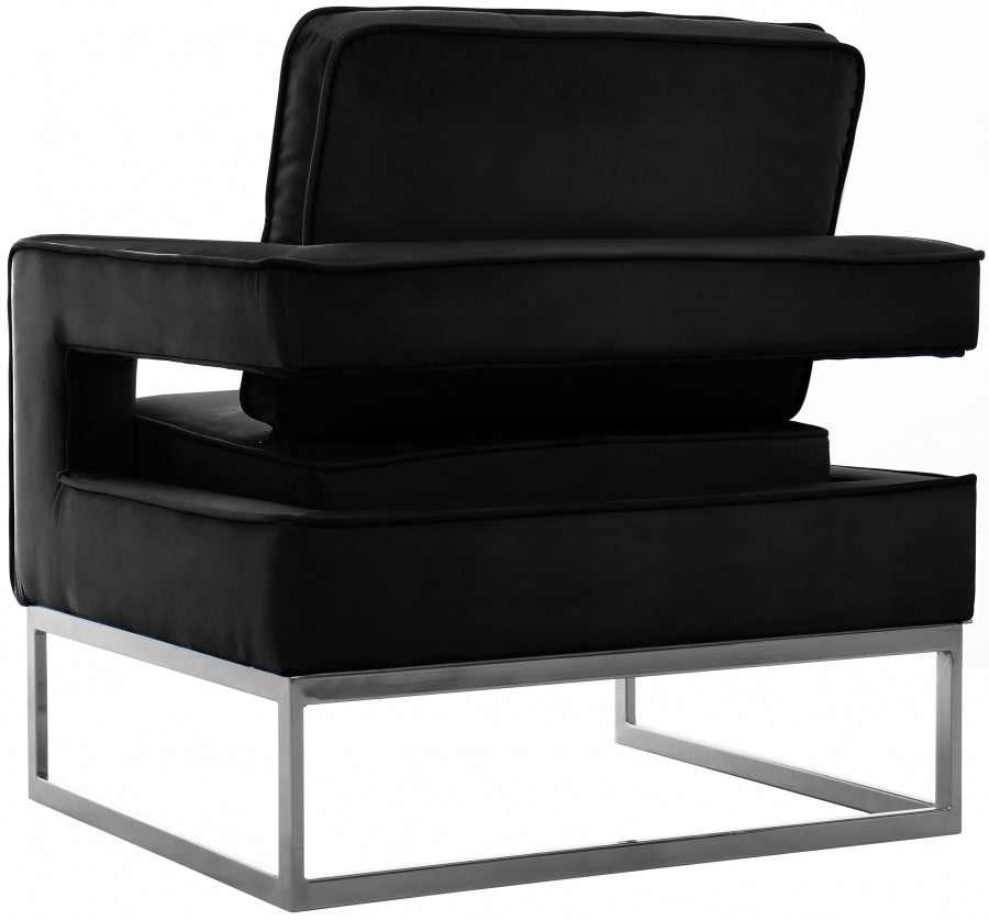 Chaise d'appoint en velours Noah