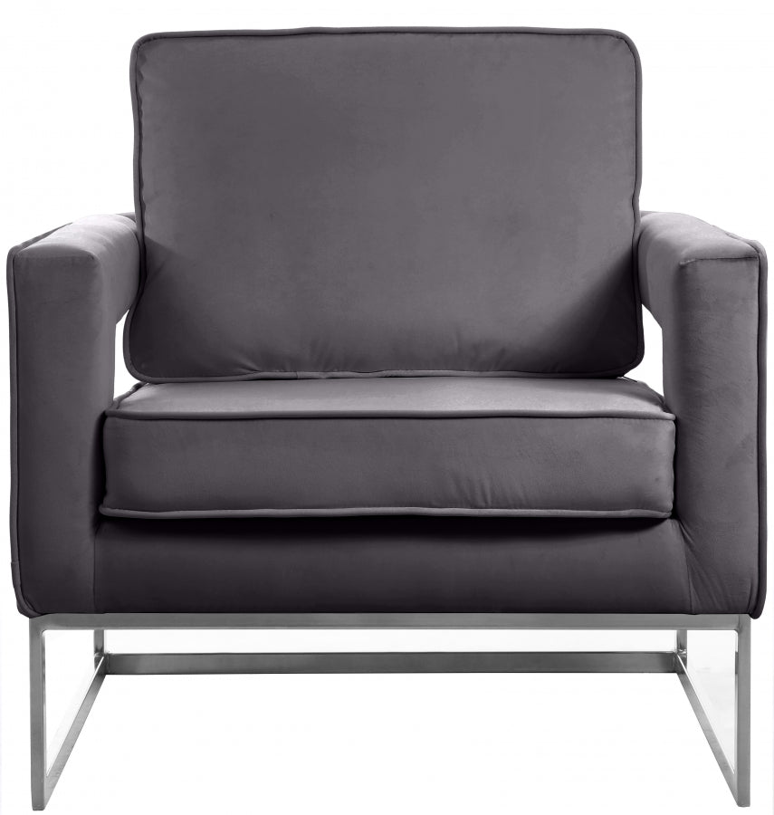 Chaise d'appoint en velours Noah
