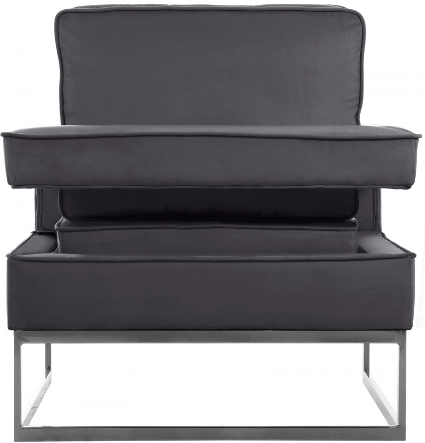 Chaise d'appoint en velours Noah