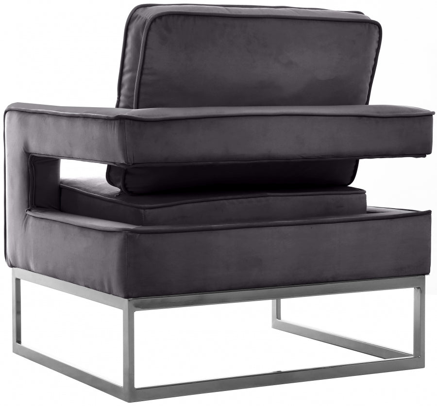 Chaise d'appoint en velours Noah
