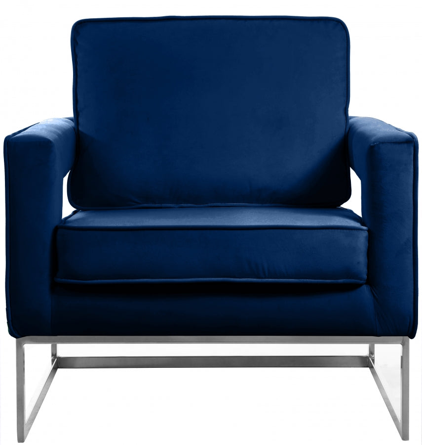 Chaise d'appoint en velours Noah