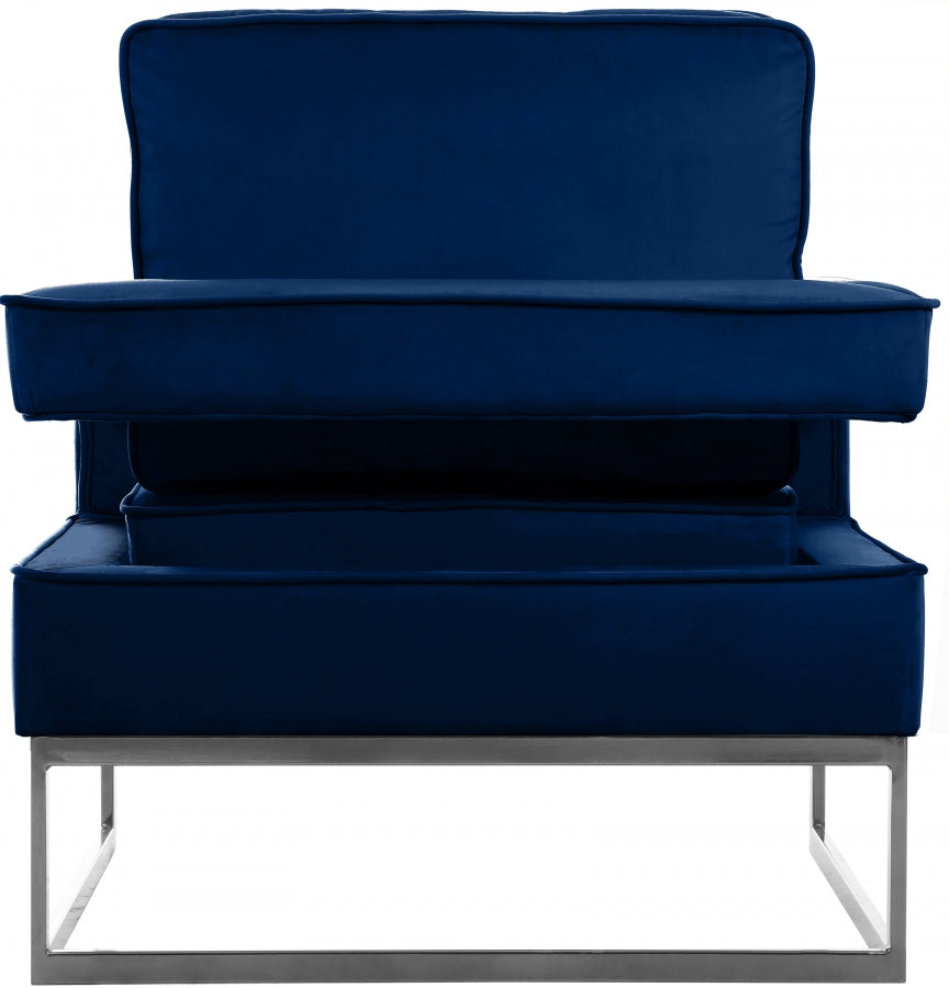 Chaise d'appoint en velours Noah