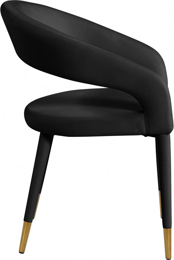 Chaise de salle à manger Destiny en velours