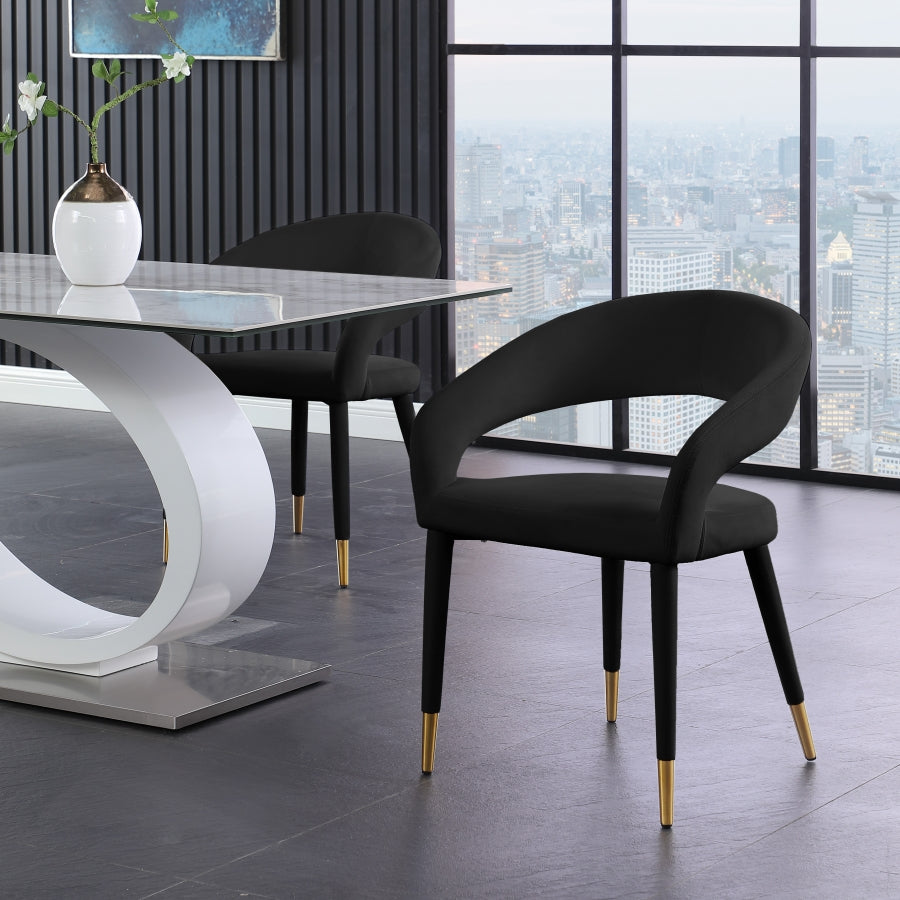 Chaise de salle à manger Destiny en velours