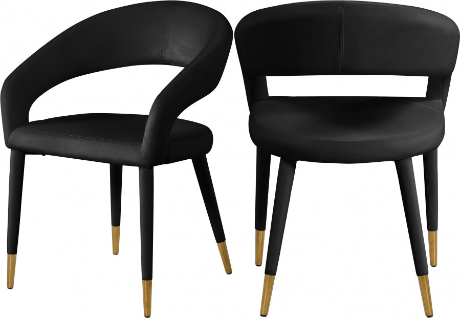 Chaise de salle à manger Destiny en velours