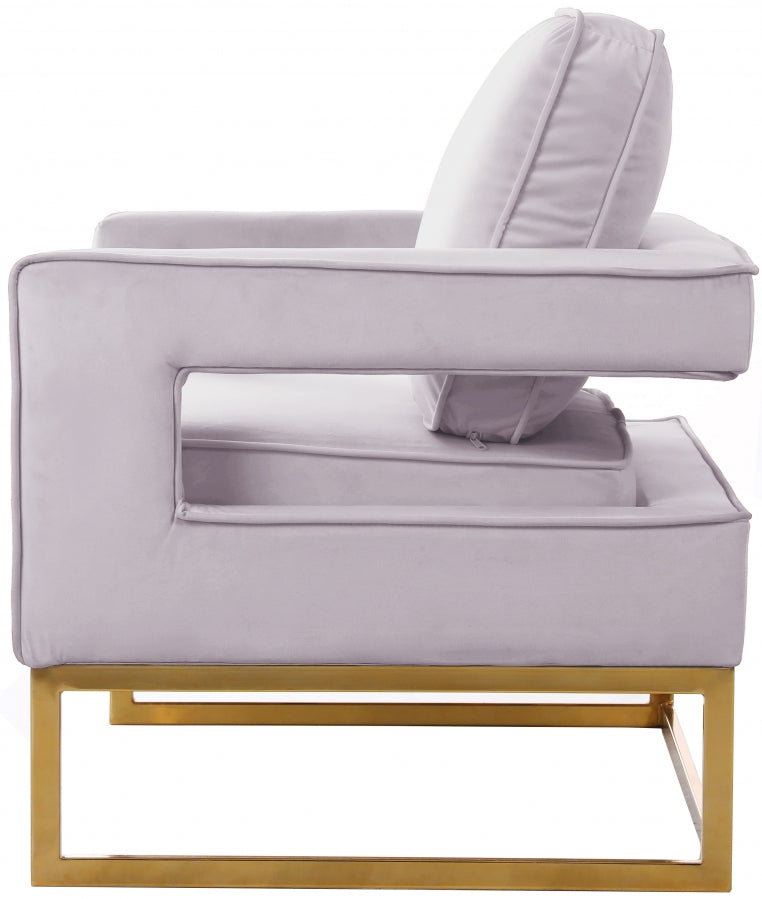 Chaise d'appoint en velours Noah