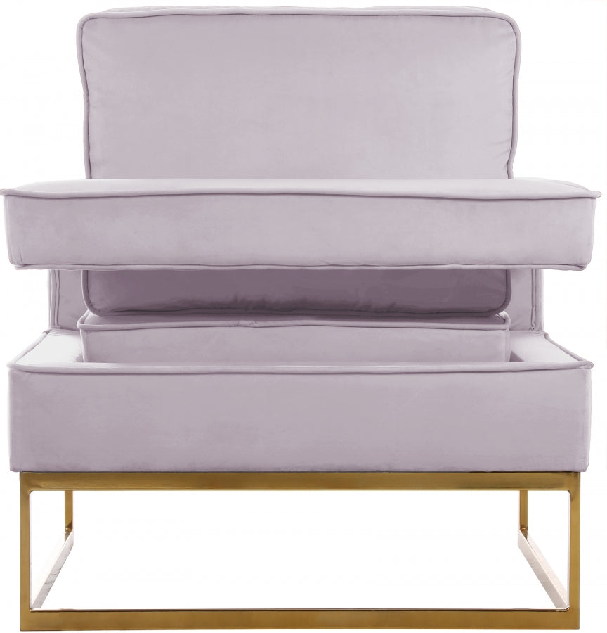 Chaise d'appoint en velours Noah